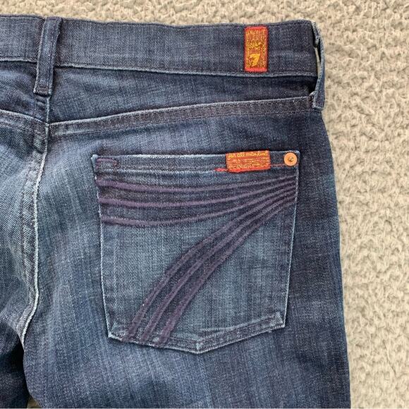 7 For All Mankind Crop Dojo Flare Women's Jeans Made in U.S.A  -  Size: 28 - Picture 7 of 16